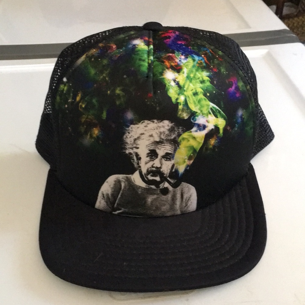 Einstein snap back hat